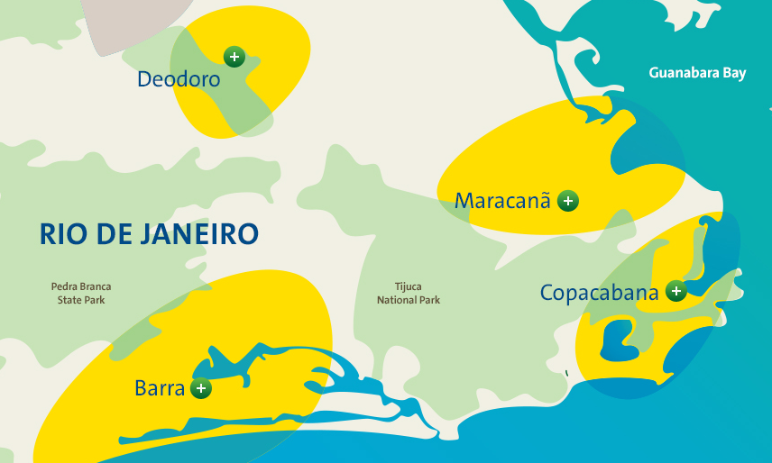 Olympic Venues Map Rio 2016 Summer Olympics Paralympics