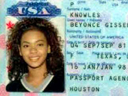 Beyonce Passport Photo
