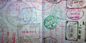 Passport stamps