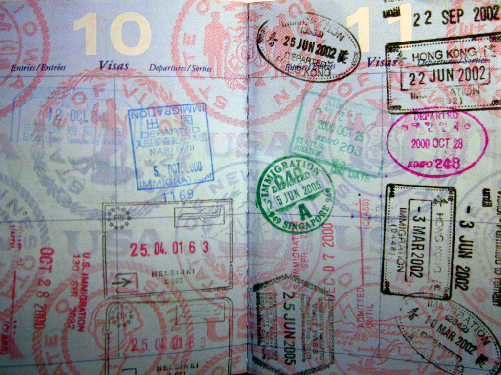 Passport stamps